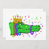 アリゲータービーズマルディグラスパーティー 招待状 (正面/裏面)