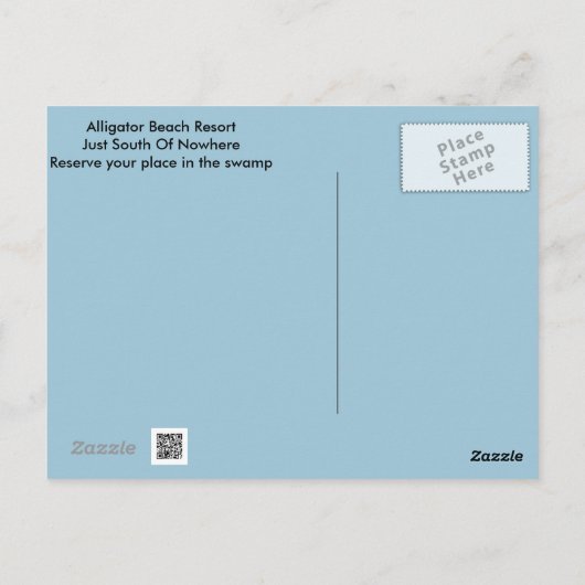 アリゲータービーチリゾートハガキ ポストカード (裏面)