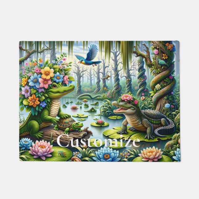 アリゲーターファンタジースワンサンダー_コーブ ドアマット (正面)