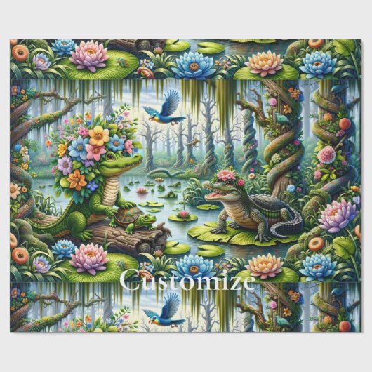 アリゲーターファンタジースワンサンダー_コーブ ラッピングペーパー (フラット)