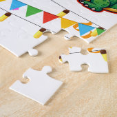 アリゲーターフェスティバルカラフル音楽ベビーシャワー ジグソーパズル (側面)