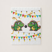 アリゲーターフェスティバルカラフル音楽ベビーシャワー ジグソーパズル (縦)