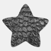 アリゲーターブラックフェイクレザー 星シール (正面)
