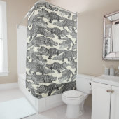 アリゲーターブラック シャワーカーテン (インサイチュ)