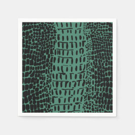 アリゲータープリント紙カクテルナプキンス スタンダードカクテルナプキン