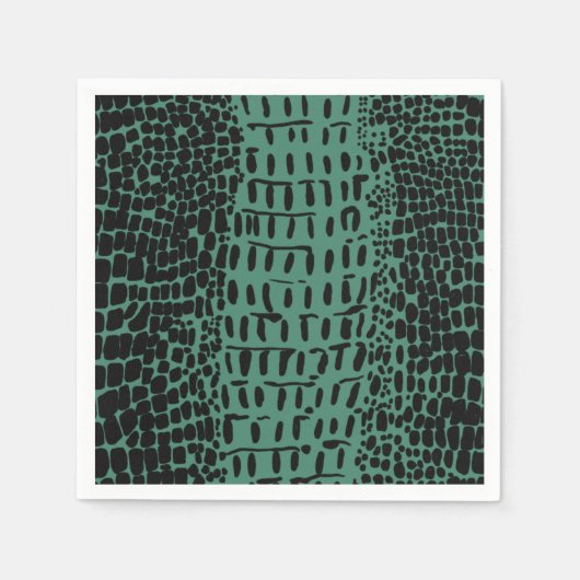 アリゲータープリント紙カクテルナプキンス スタンダードカクテルナプキン (正面)