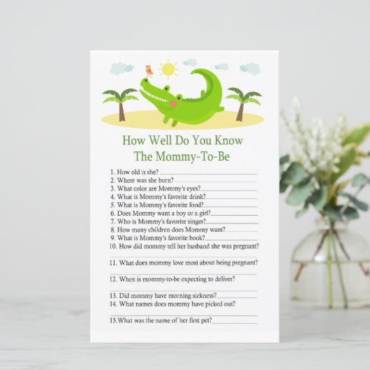 アリゲーターベイビーシャワーゲームをどれだけ知っているか (スタンド正面)