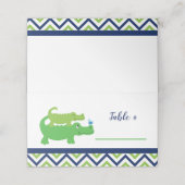 アリゲーターベビーシャワーまたは誕生日座席表 プレイスカード (外部開封)