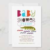 アリゲーターベビーシャワー招待状 招待状 (正面)