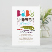 アリゲーターベビーシャワー招待状 招待状 (スタンド正面)