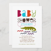 アリゲーターベビーシャワー招待状 招待状 (正面/裏面)