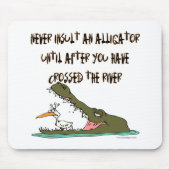 アリゲーターユーモアマウスパッドを侮辱しない マウスパッド (正面)