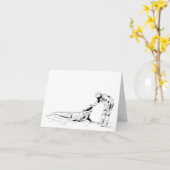 アリゲーターラインアートカードをピッティング カード (黄色い花)