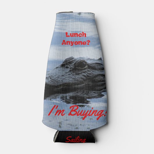 アリゲーターランチ招待状ボトルベバレッジクーラー ボトルクーラー (正面)