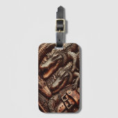 アリゲーターレザーカービング ラゲッジタグ (正面縦)