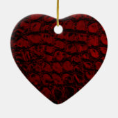 アリゲーターレッドフェイクレザー セラミックオーナメント (裏面)