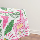 アリゲーターワインピンクグリーン名門私立校風の テーブルクロス (インサイチュ)