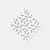 アリゲーターヴィンテージアートカスタムパターンBGカラー スタンダードカクテルナプキン (角)