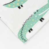 アリゲーター全のまわりにて フリースブランケット (角)