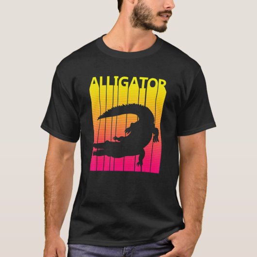 アリゲーター動物レトロ衣装 Tシャツ (正面)