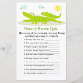 アリゲーター子供部屋ライムクイズベビーシャワーゲーム (正面)