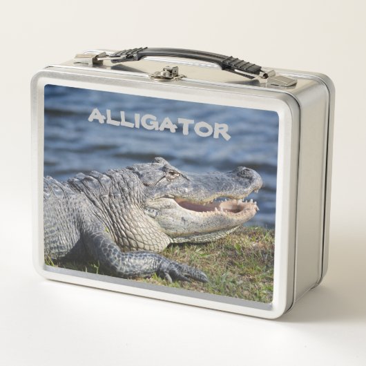 アリゲーター後の写真野生動物を参照 メタルランチボックス (正面)