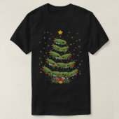 アリゲーター恋人クリスマスギフトアリゲータークリスマスツリー Tシャツ (デザイン正面)