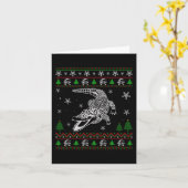 アリゲーター愛好家のための醜いクリスマスおもしろい醜い カード (黄色い花)