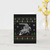 アリゲーター愛好家のための醜いクリスマスおもしろい醜い カード (黄色い花)