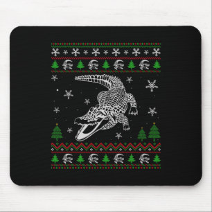 アリゲーター愛好家のための醜いクリスマスおもしろい醜い マウスパッド