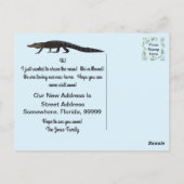 アリゲーター新しいアドレスのポストカード ポストカード (裏面)