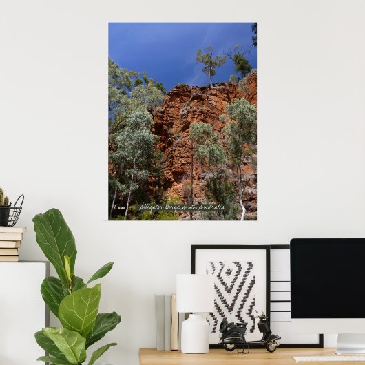 アリゲーター渓谷の赤いパイリング岩 ポスター (ホームオフィス)