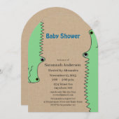アリゲーター男の赤ちゃんシャワー招待状 招待状 (正面/裏面)