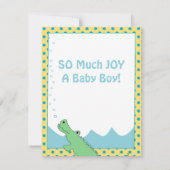 アリゲーター男の赤ちゃんシャワー招待状 招待状 (裏面)