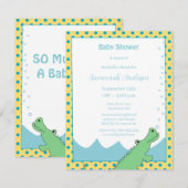 アリゲーター男の赤ちゃんシャワー招待状 招待状 (正面/裏面)