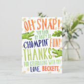 アリゲーター誕生日サンキューノートカード サンキューカード (スタンド正面)