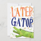 アリゲーター誕生日サンキューノートカード サンキューカード (裏面)