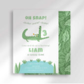 アリゲーター誕生日招待状 招待状