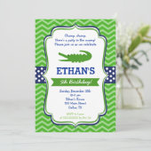 アリゲーター誕生日招待状 招待状 (スタンド正面)