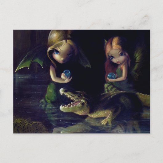 「アリゲーター魔法」はがき ポストカード (正面)