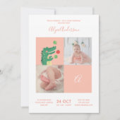 アリゲーター·アルファベット·モノグラム可愛いベビーシャワー 招待状 (正面)