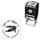 アリゲーター ガター ラウンド 本のライブラリーから セルフインキングスタンプ (インサイチュ)