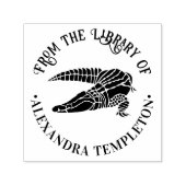 アリゲーター ガーター ラウンド 本のライブラリーから セルフインキングスタンプ (デザイン)