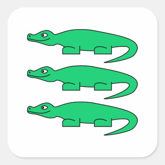 アリゲーター。 スクエアシール (正面)