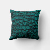 アリゲーター ティール フェイク レザー クッション (裏面)