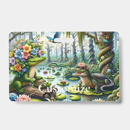 アリゲーター ファンタジー 湿地 サンダー_コーブ バッジ (正面)
