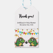アリゲーター フェスティブ カラフル ミュージック ベイビー シャワー ギフトタグ (正面)