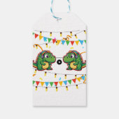 アリゲーター フェスティブ カラフル ミュージック ベイビー シャワー ギフトタグ (裏面)