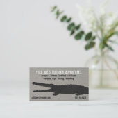 アリゲーター |ワニをウッドスタイル 名刺 (スタンド正面)