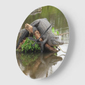 アリゲーター – 時間の反射 – 壁時計 (傾斜)